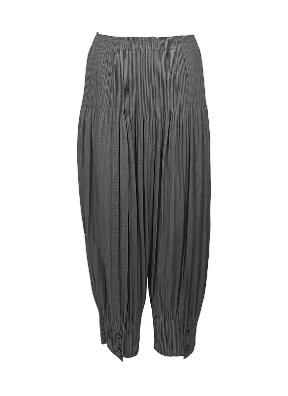 8220028 Bottom Button Pleats Pants *Grey