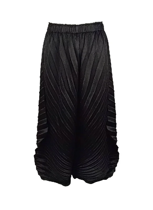 9240003 Irregular Pleated Pants *Black