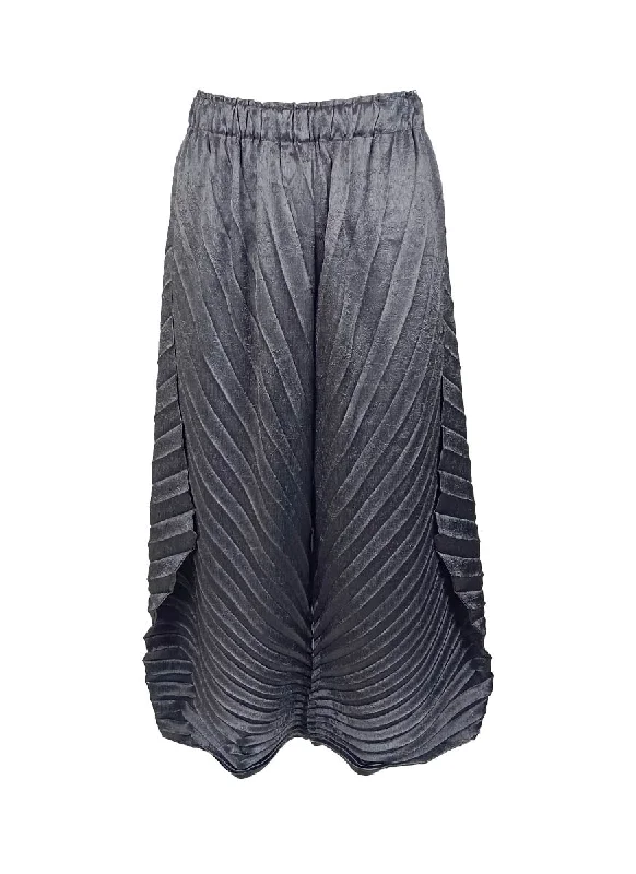 9240003 Irregular Pleated Pants *Grey