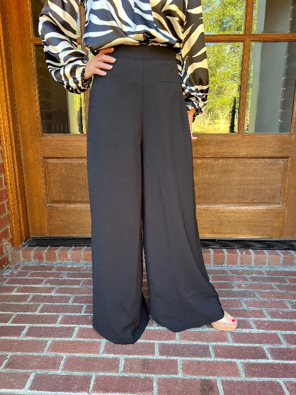 Darby Wide Leg Pants | Black