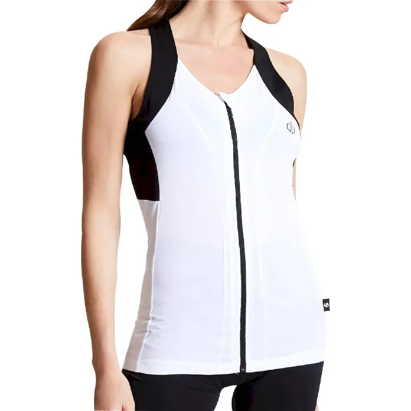 Dare2B Regale Sleeveless Womens Cycling Jersey - White