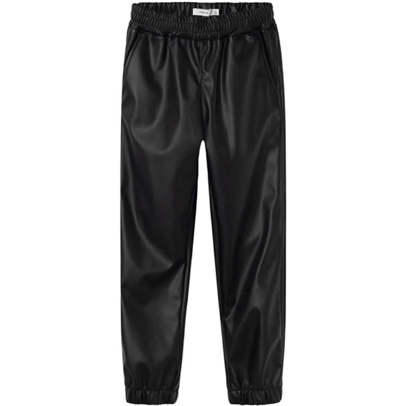 Name it Black Sianine PU Pants