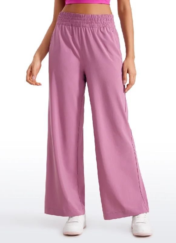 Feathery-Fit Soft High Rise Wide Leg Pants with Pockets 30"