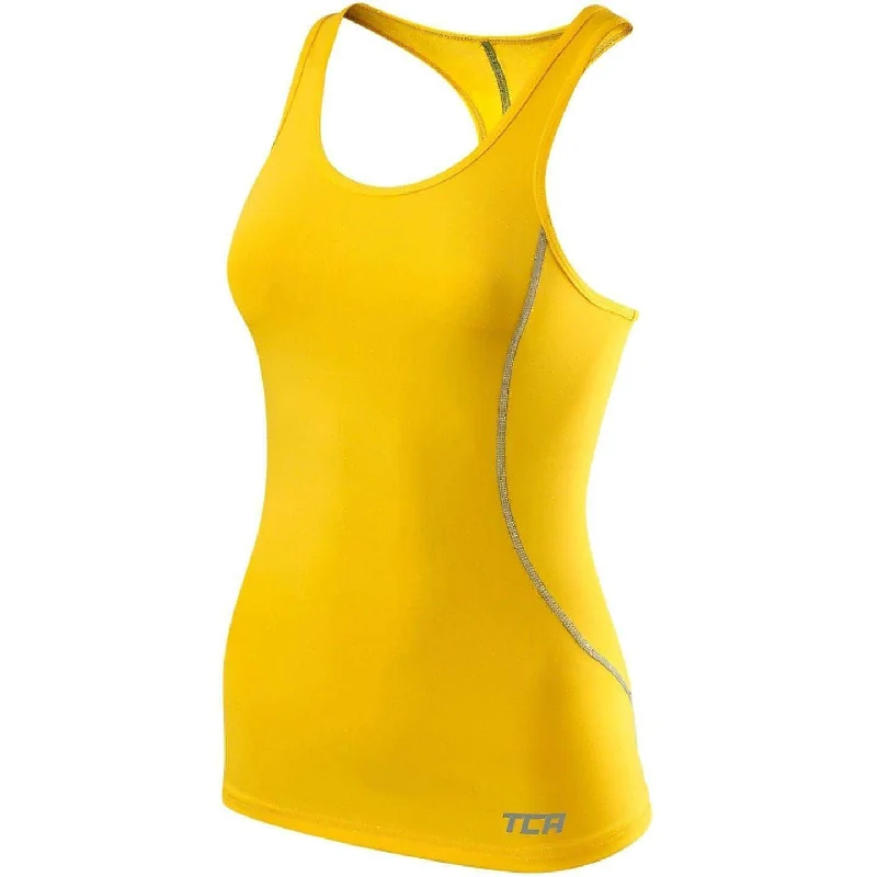 TCA Pro Performance Womens Running Vest Tank Top - Yellow