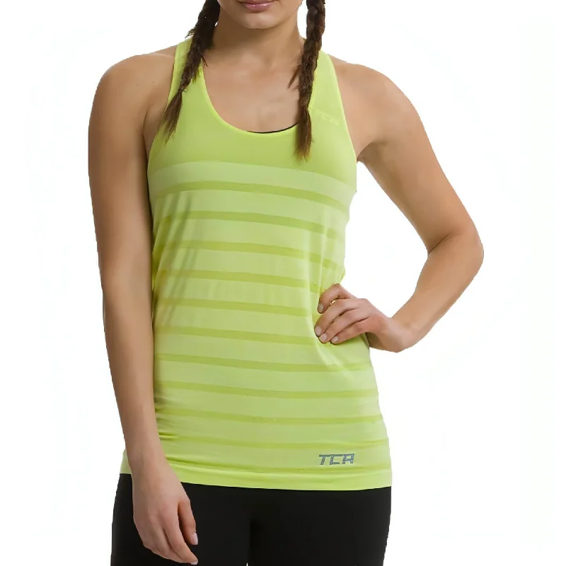 TCA QuickDry SuperKnit Womens Running Vest Tank Top - Green