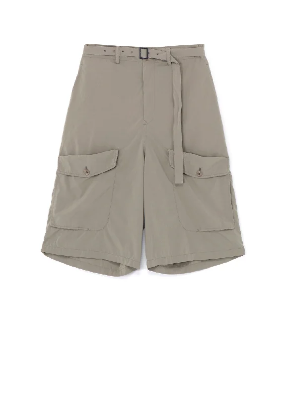 TYPEWRITER POLYESTER MILITARY-STYLE SHORTS