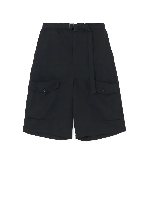 TYPEWRITER POLYESTER MILITARY-STYLE SHORTS