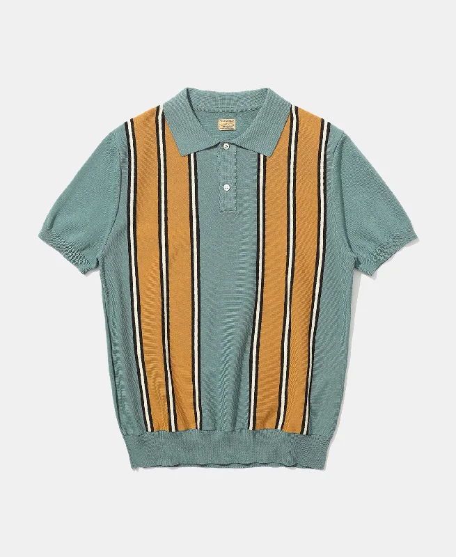 1950s Contrast Stripe Polo Shirt