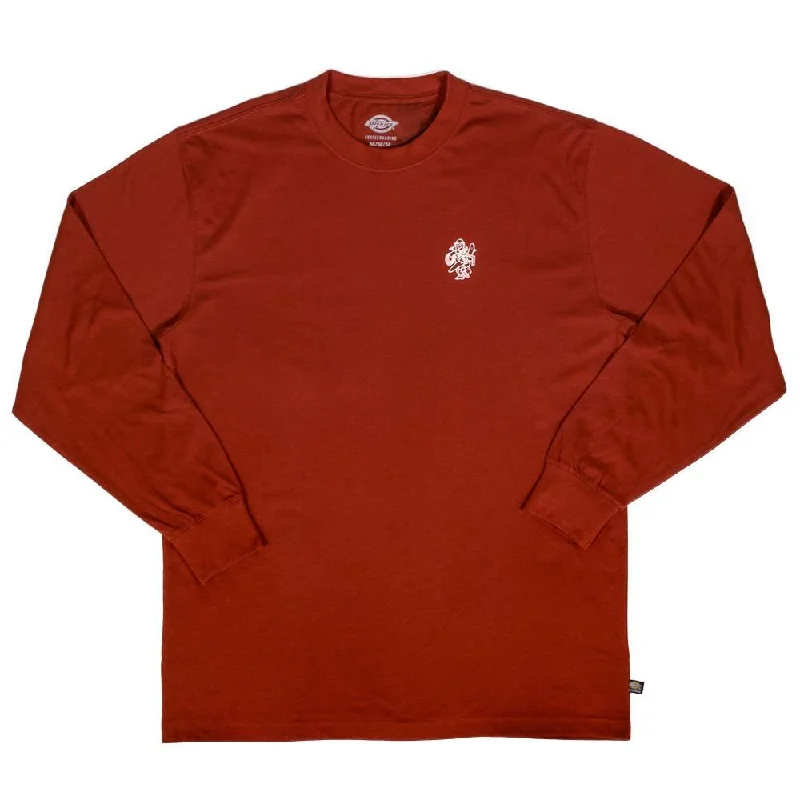 Dickies Scott City Long Sleeve T-Shirt - Fired Brick