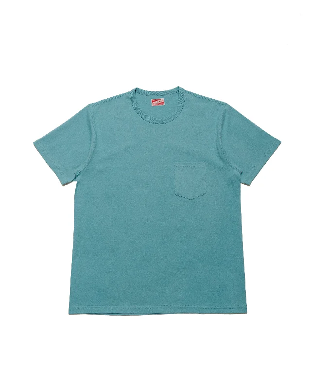 The Real McCoy's MC22006 Pocket Tee Teal