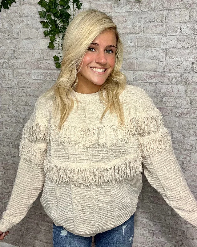 Fringed Fun Sweater