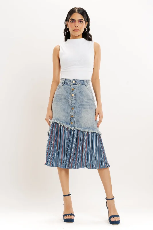 Denim Street Cut Transformation Skirt