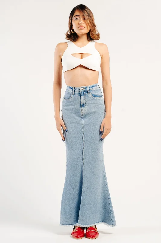 Denim Mermaid Indie Skirt