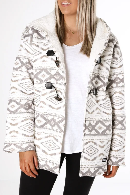 Aztec Toggle Jacket Taupe