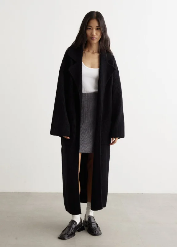 Rib-Knit Cardi Coat