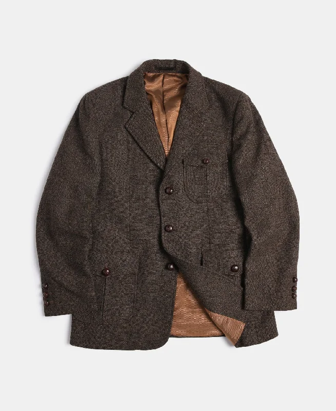 Half Norfolk Brown Tweed Jacket