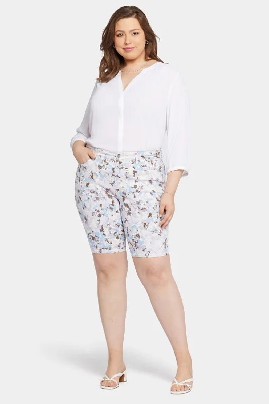 Briella 11 Inch Denim Shorts In Plus Size - Becca Bouquet